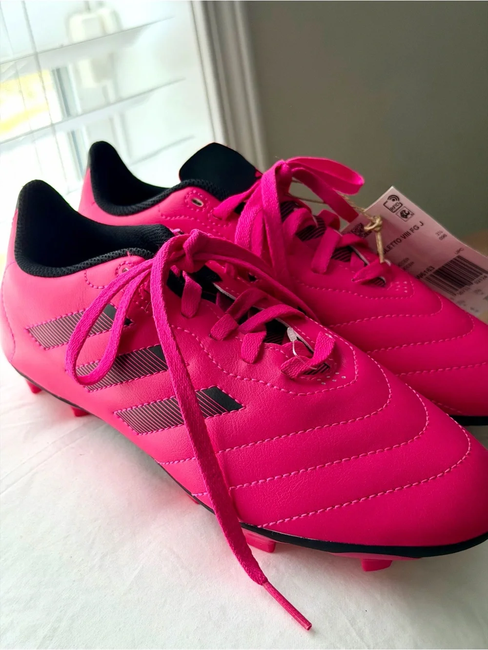 adidas girls Bright Pink Training Sneakers
